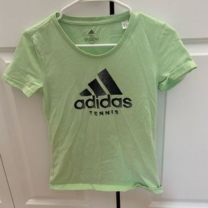 adidas line green tennis top